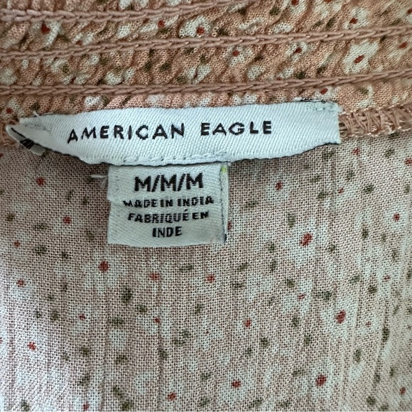 American Eagle Women’s Strapless Floral Midi Ruffle Dress Size M - Picture 5 of 8